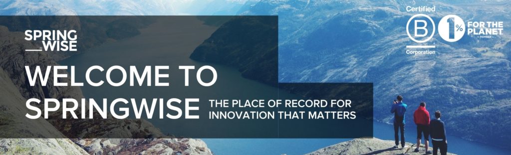 Springwise homepage header: the place of record for innovation that matters