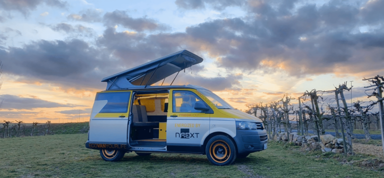 An all-electric camper van
