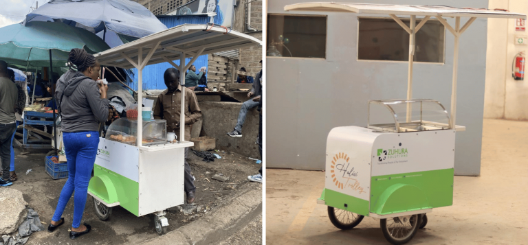 Solar-powered food carts for street vendors